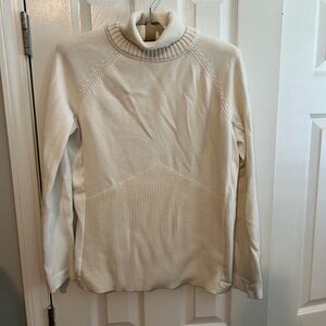 Athleta Cream Cowl Neck Sweater